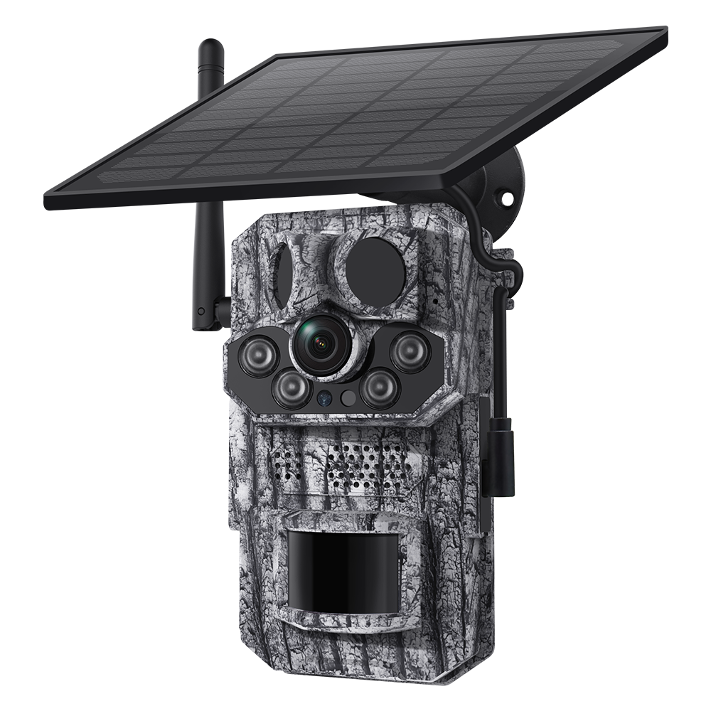 WildTrackr ST-HC808 Solar PTZ Trail Camera Night Vision Two-Way Audio – Outdoor Surveillance Camera