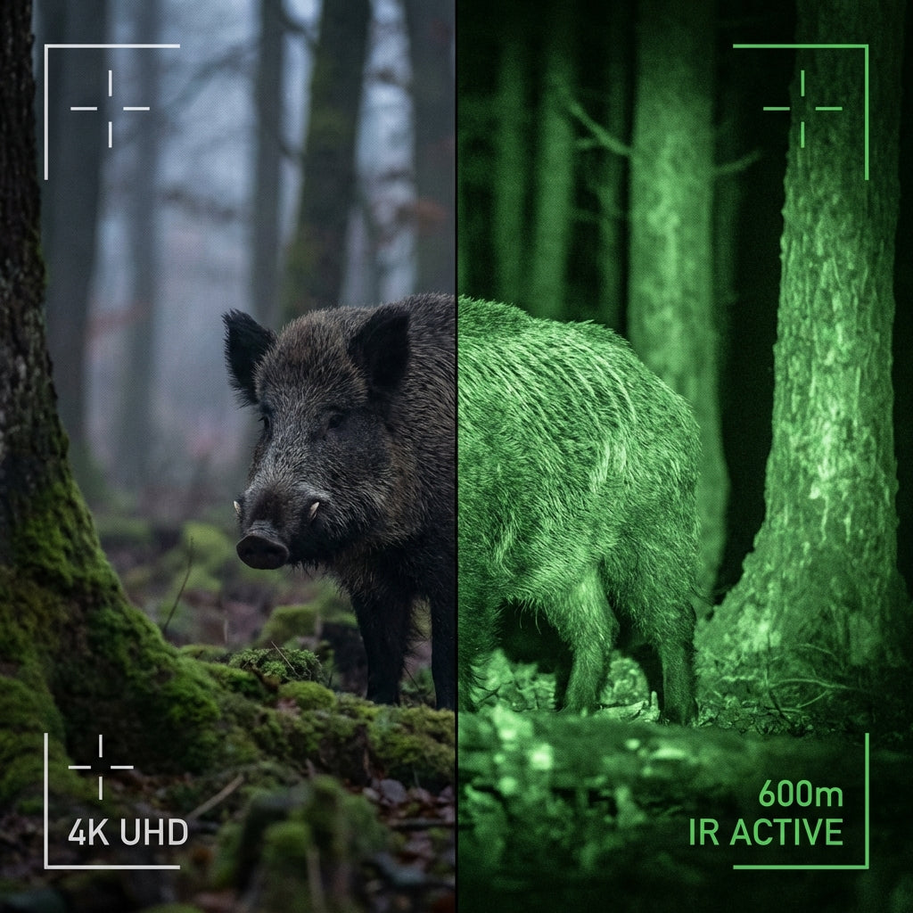 WildTrackr 4K night vision binoculars infrared technology for hunting and wildlife observation