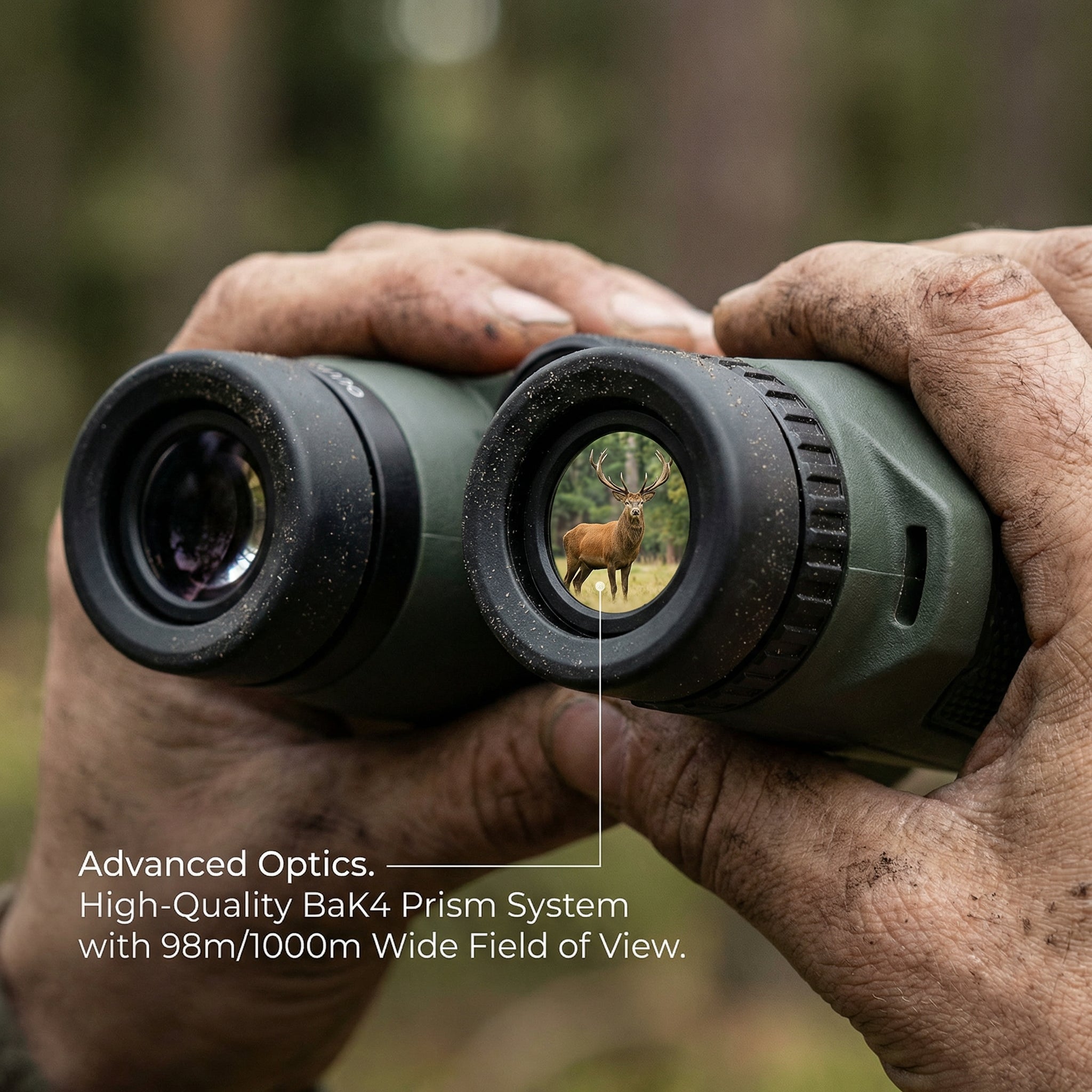 8x42 HD Binoculars – BaK4 Prism Wide Angle Optics