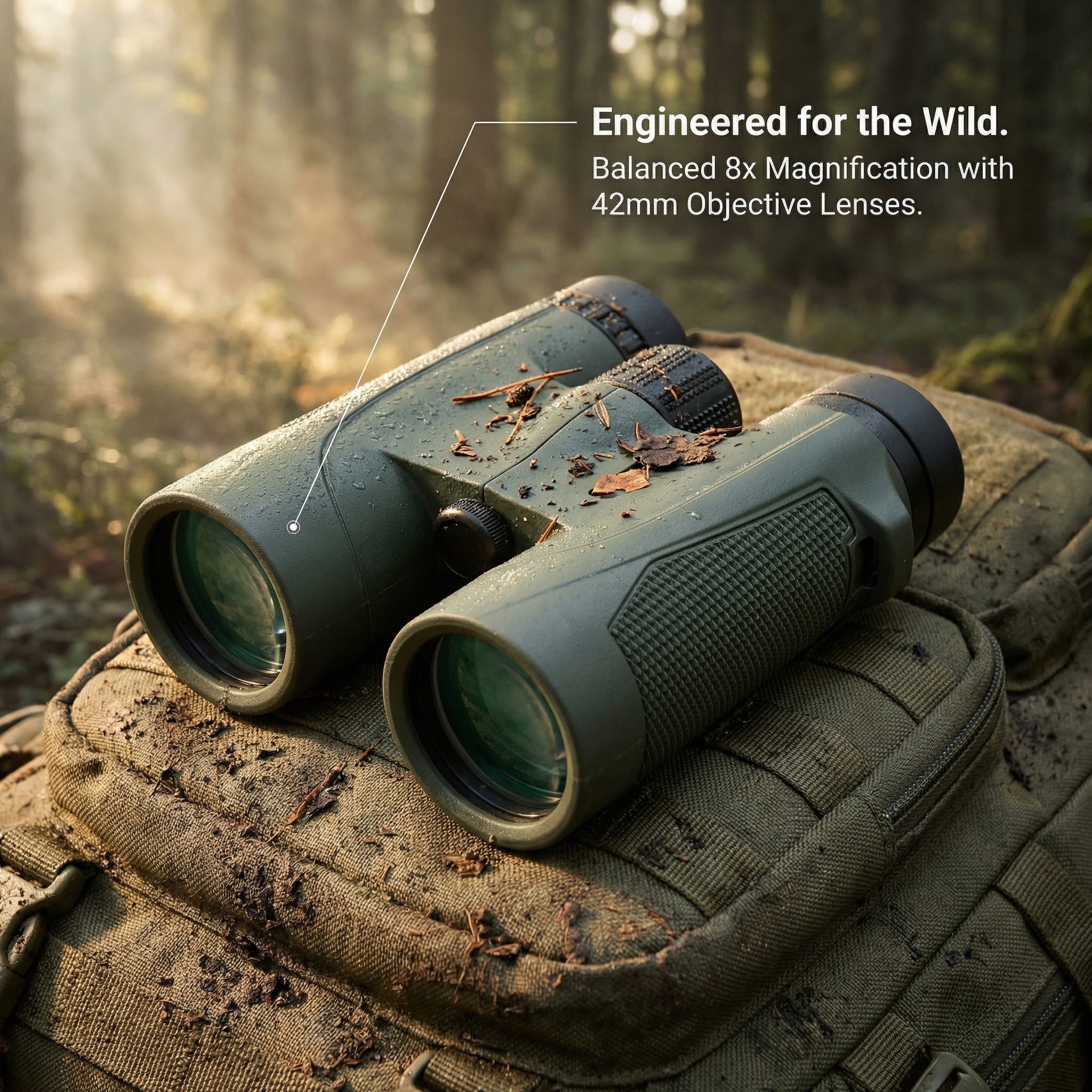 8x42 HD Binoculars – BaK4 Prism Wide Angle Optics