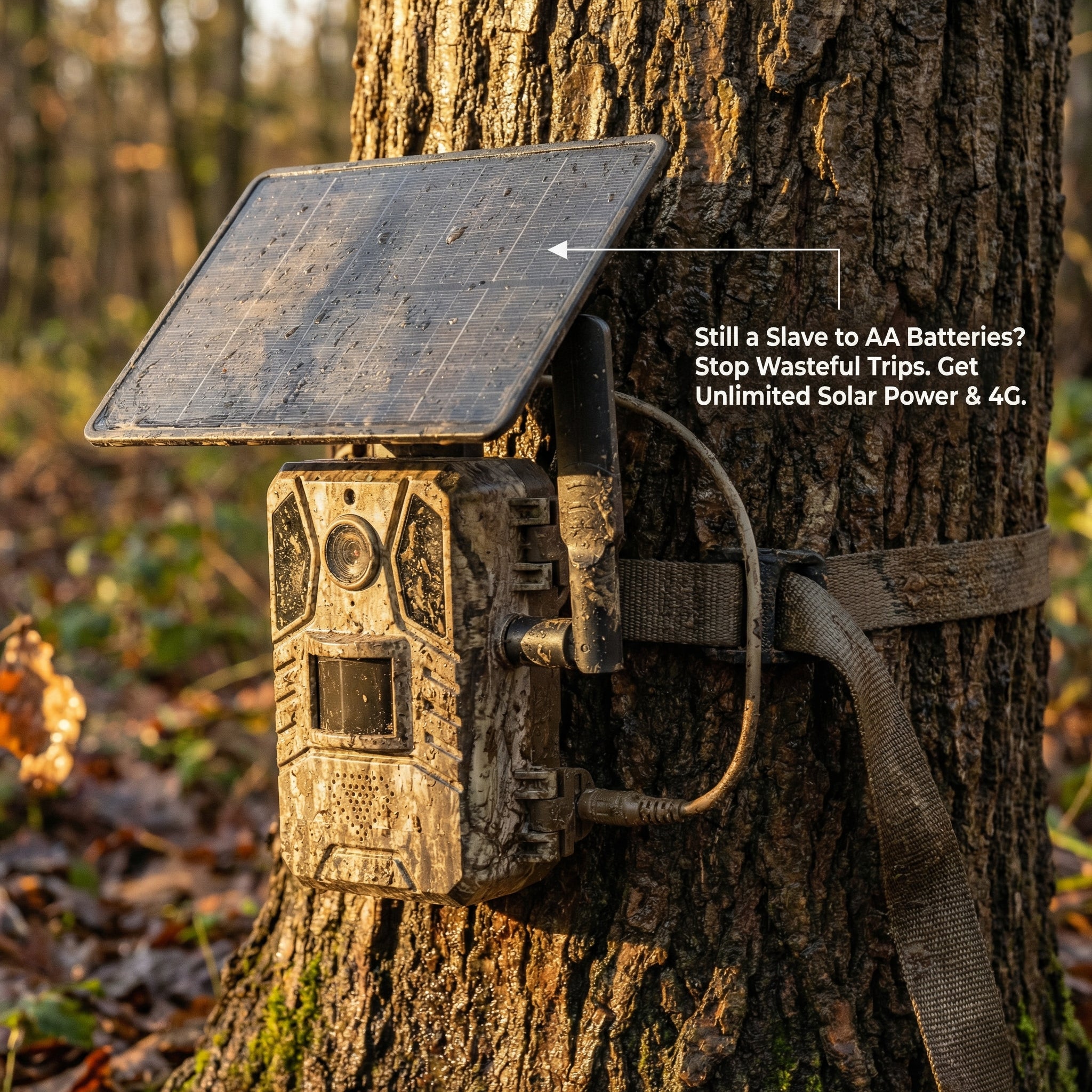 WildTrackr Pivot - Solar Pan-Tilt Trail Camera, 4MP, Night Vision